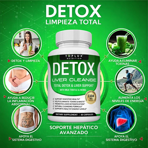 DETOX LIVER CLEANSE - Suplemento de desintoxicación hepática